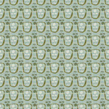 Lt Green Exotic Splendour Summer Bloom quilting fabric by RB Studios detail 2