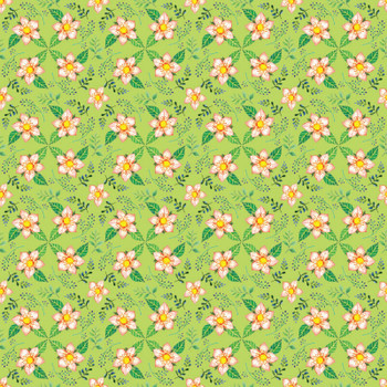 RB Studios - Finch & Fern - Square Dance - Lime | Sit n' Sew Fabrics By the Yard