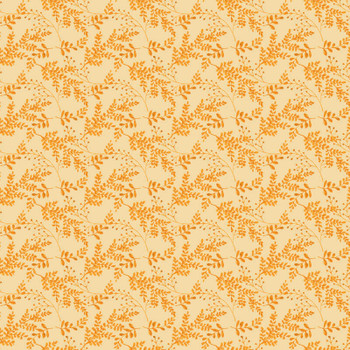 RB Studios - Finch & Fern - Fern Fling - Orange | Sit n' Sew Fabrics By the Yard