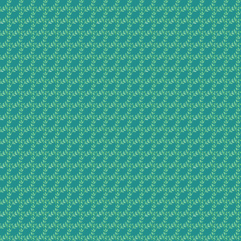 Teal Finch & Fern Leaf Lattice quilting fabric by RB Studios style RBS-FF2870-20