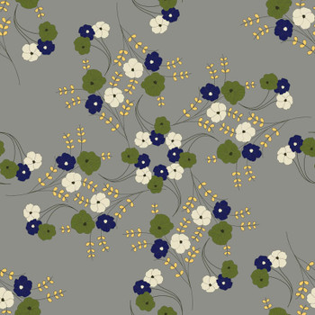 RB Studios - Robert Drive - Wild Flowers - Gray | Sit n' Sew Fabrics By the Yard