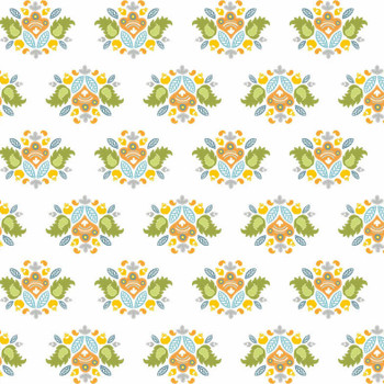 White Sweet Tea & Honey Bees Bee Flight quilting fabric by RB Studios