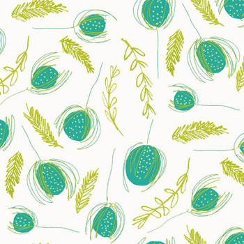 RB Studios - Verdant Lush - Pod - White | Sit n' Sew Fabrics By the Yard