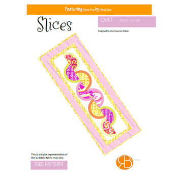 Slices - Table Runner Kit - Pink product shown for scale and identification