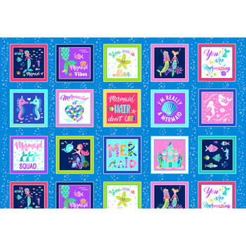 Benartex - Mystical Mermaids Block Panel | Sit n' Sew