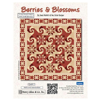 Cover of the Henry Glass - Berries and Blossoms - Quilt Pattern pattern