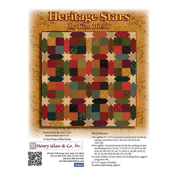 Cover of the Henry Glass - Heritage Stars - Quilt Pattern pattern