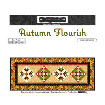 Autumn Flourish Table Runner Pattern | FREE QUILT PATTERN | Sit n' Sew Fabrics  |  Sit n' Sew