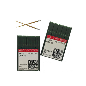Groz Beckert Embroidery Needles 75/11 DBxK5 Titanium Ball Point (RG) 10Pk sewing needle package
