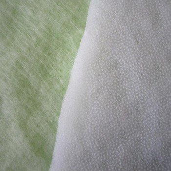 FuseSoft fusible fleece quilting stabilizer showing green and white sides
