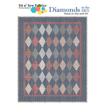 Diamonds in the Sky quilt kit with coordinating fabric