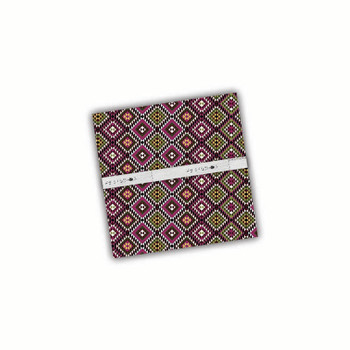 Stack of City Tribe five-inch precut fabric squares