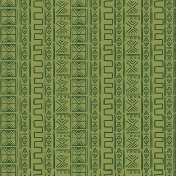 Green City Tribe Mudcloth quilting fabric by RB Studios
