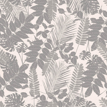 Cream Flower Collage Leaf Skill quilting fabric by RB Studios