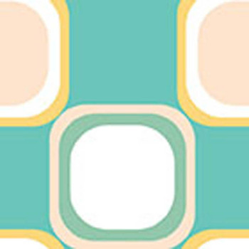 Aqua Mosaic Star Mirror Image quilting fabric by RB Studios