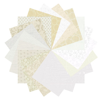 Folded Cream fat quarter fabric bundle