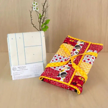 June Tailor Quilt As You Go casserole caddy with batting pattern and finished caddy