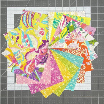 Stack of Pernilla's Eden five-inch precut fabric squares
