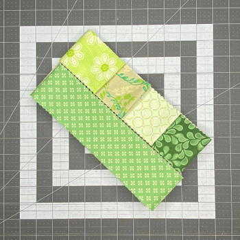 Roll of Green 2.5-inch precut fabric strips