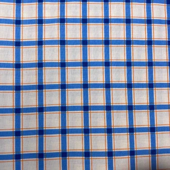 Blue Wee Play Plaid quilting fabric by Red Rooster
