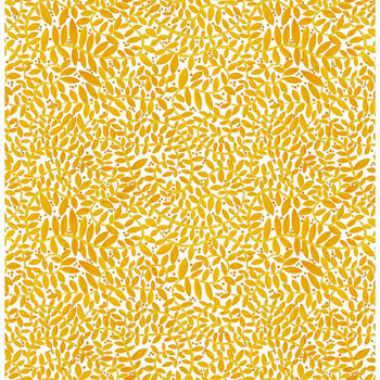 Yellow/White Folkscapes Fantasy Fern quilting fabric by Benartex