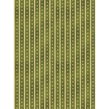 Green Liberty Hill Stripe quilting fabric by Benartex