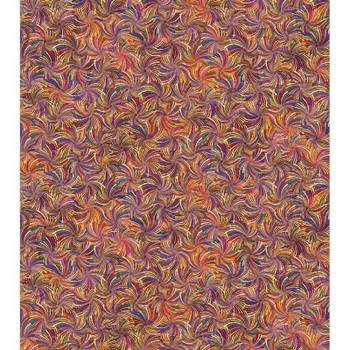 Benartex - Here Comes The Sun - Colorful Kaleidoscope - Red/Multi