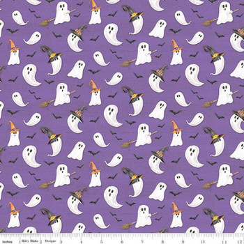 Purple Placemats October Ghost quilting fabric by Riley Blake