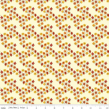 Cream Fall's In Town Floral quilting fabric by Riley Blake