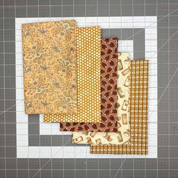 Folded Brown fat quarter fabric bundle style SNS-FQS-BRNCRK