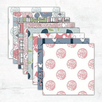 Stack of Afternoon in the Park five-inch precut fabric squares