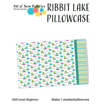 What's Hoppin' pillowcase kit pattern with colorful frog fabric