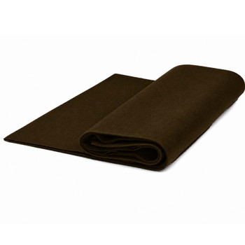 Brown acrylic felt yardage, 72 inches wide, folded on white background