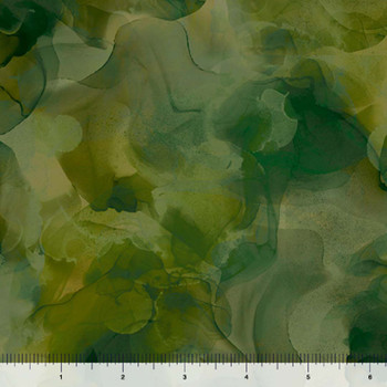 QT Fabrics - Aura - Watercolor Blender - Olive