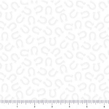 QT Fabrics - Quilting Illusions - Tossed Horseshoes - White