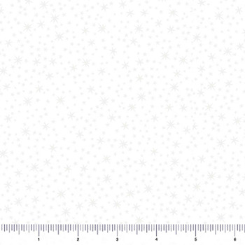 QT Fabrics Quilting Illusions stars print in white