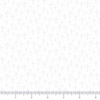 QT Fabrics - Quilting Illusions - Crosses - White