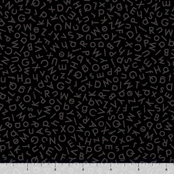 QT Fabrics - Quilting Illusions - Alphabet - Black