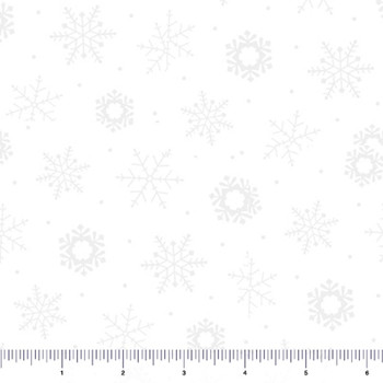 QT Fabrics - Quilting Illusions - Snowflakes - White