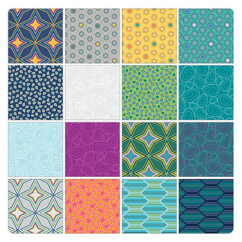 Nature Unfiltered 2.5-inch strips shown as a 16-print fabric grid