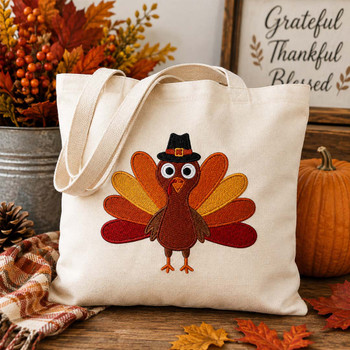 Pilgrim Turkey Embroidery Design – 2 Sizes Included (DST Download)