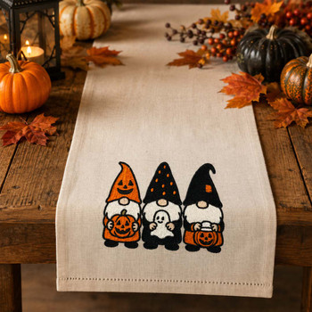 Halloween Gnome Trio Embroidery Design – 2 Sizes Included (DST Download)
