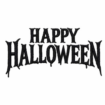 Happy Halloween Text Embroidery Design – 2 Sizes Included (DST Download)