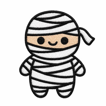 Cute Halloween Mummy Embroidery Design – 2 Sizes Included (DST Download)