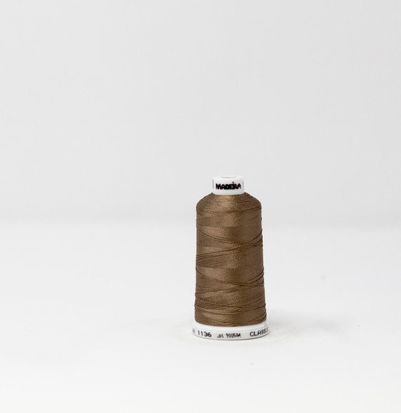 Madeira - Classic - Rayon Embroidery/Sewing Thread - 911-1136 Spool (Dark Taupe)