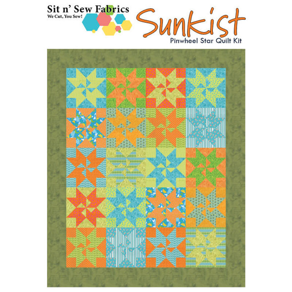 Sunkist Pinwheel Star Quilt Kit