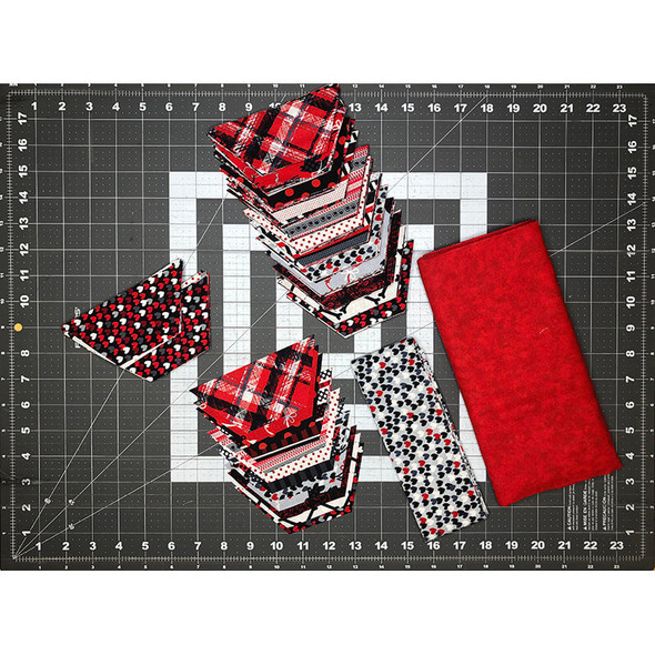 Scarlet Hexies Quilt Kit