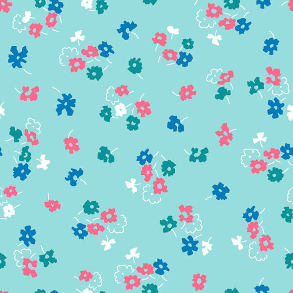 River's Bend - Viola Aprons - Little Floral - Aqua