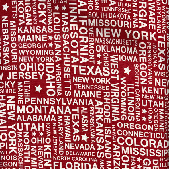 Studio E - Patriotic Pride - United States - Red/White | Sit n' Sew Fabrics By the Yard