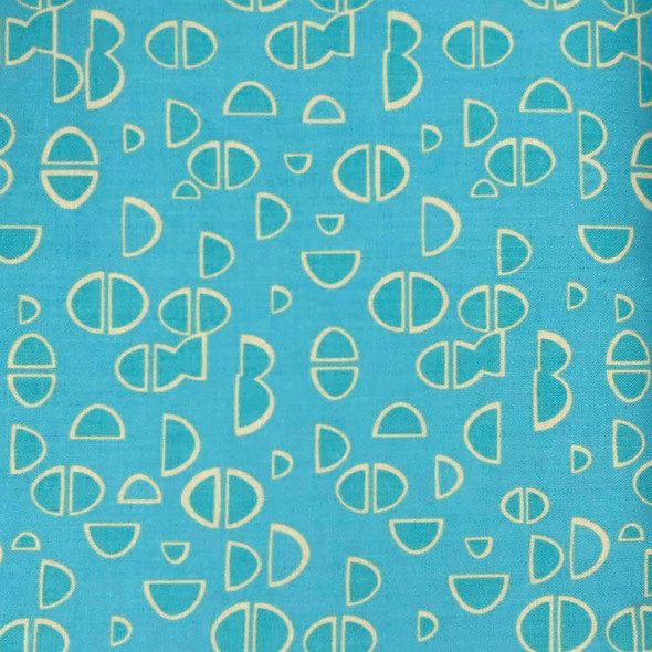 Benartex - Modern Marks - Abstract Circles - Aqua